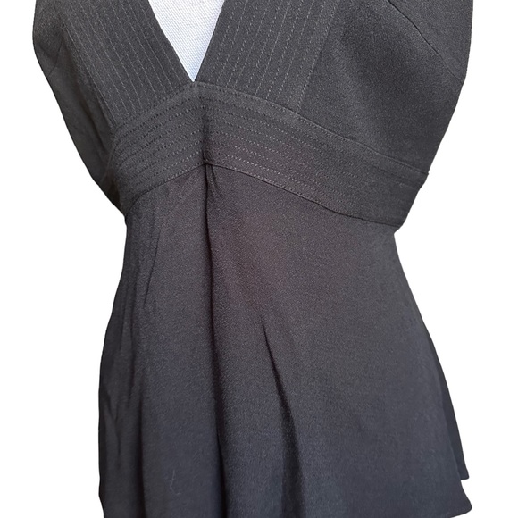 Trouvé Black V-neck Plunging Neckline Back Zipper Top Size M - Picture 8 of 17